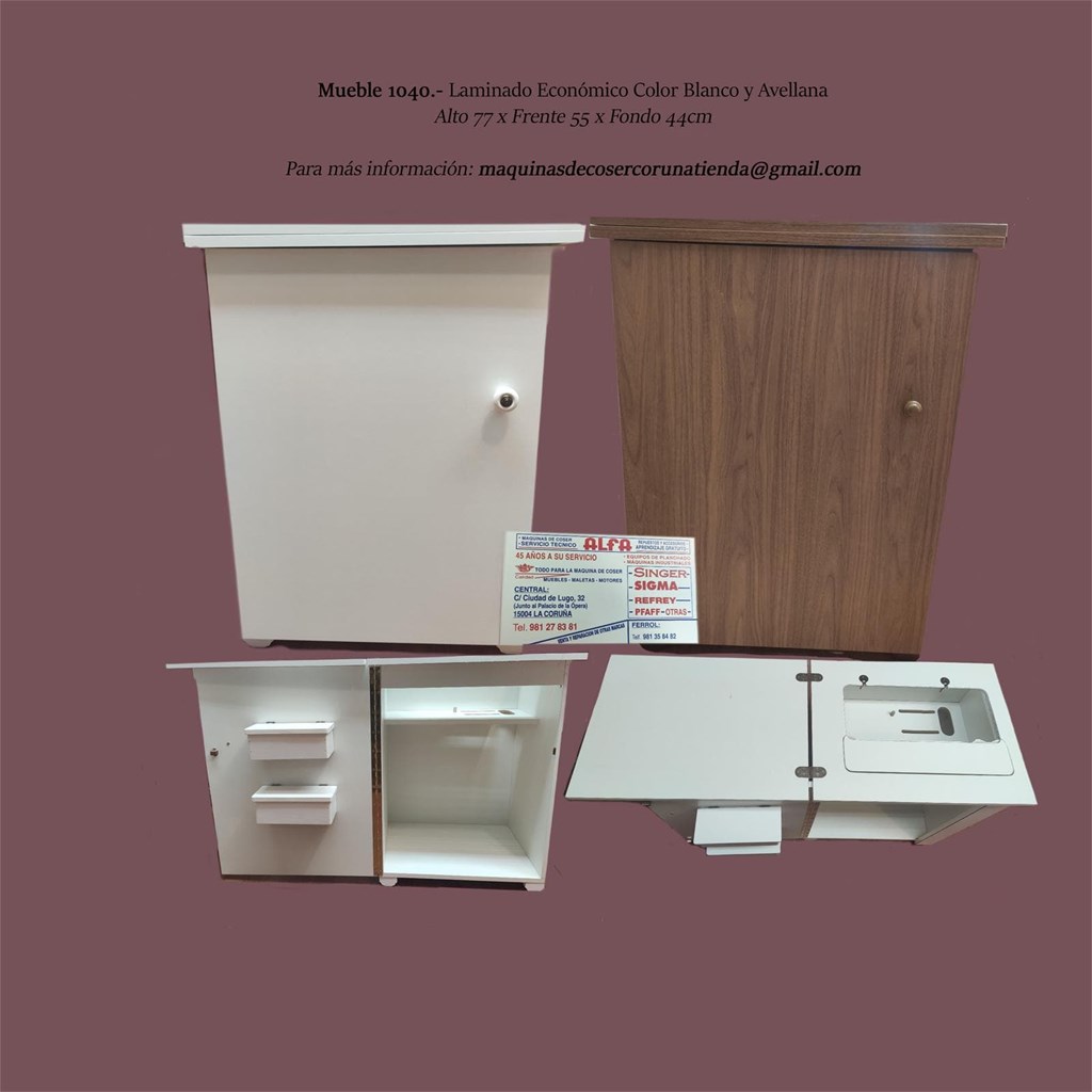 Foto 1 1040.- Mueble Laminado disponible en blanco/avellana o roble